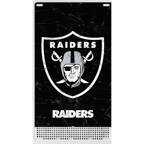 NFL Las Vegas Raiders Distressed Xbox Series S Console Skin